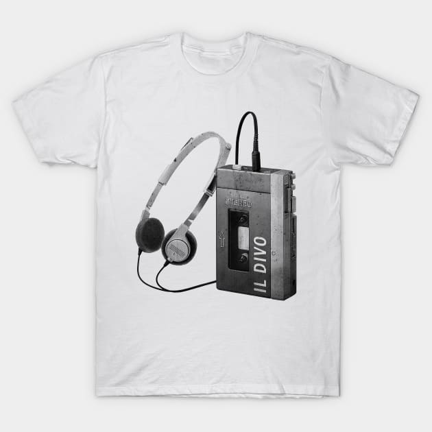 Walkman Play Il Divo Song T-Shirt by XRODOX XLOROX